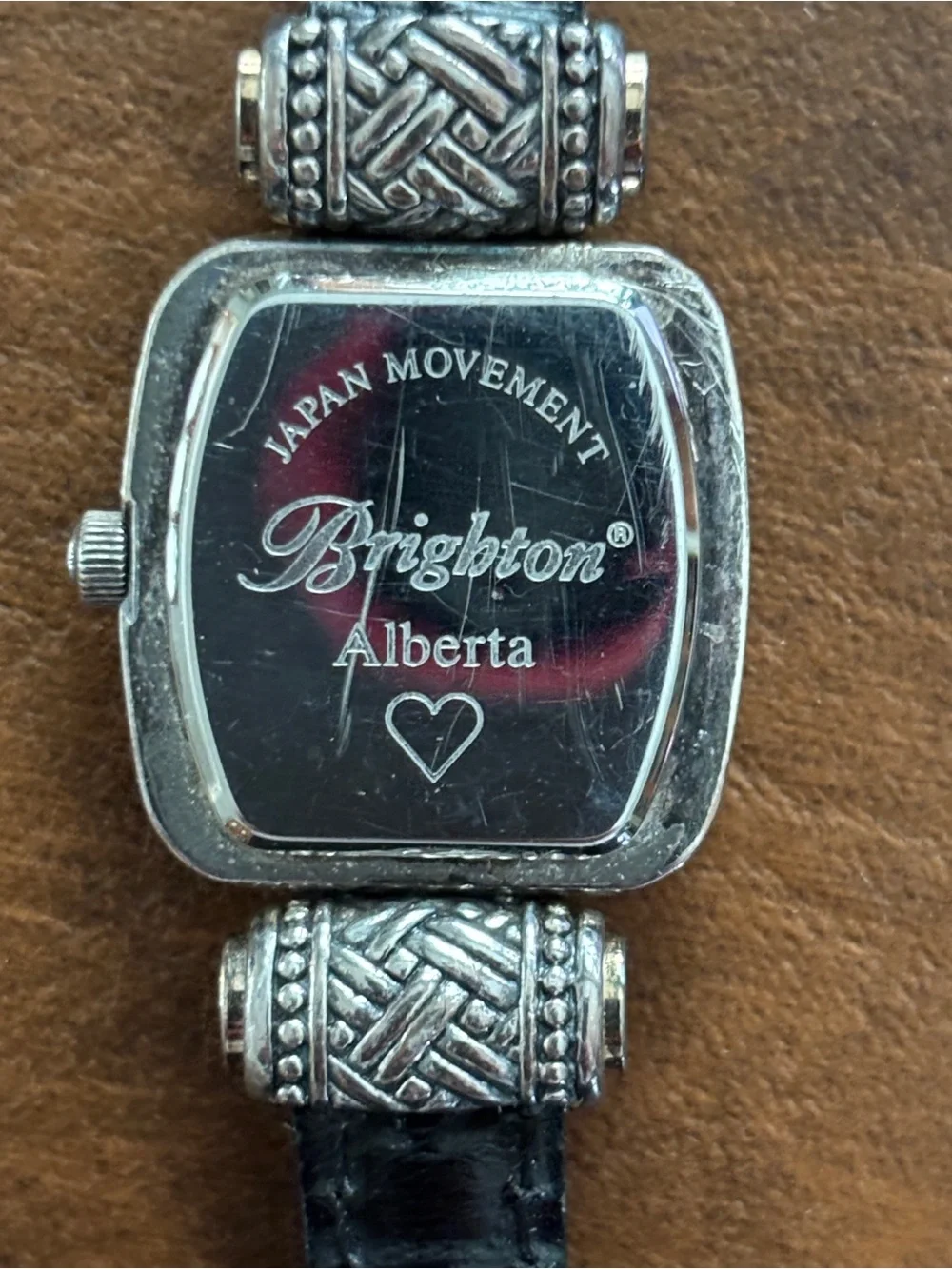 Brighton Black/Brown double sided leather watch